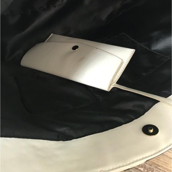 MAISON DU SAC PARIS BLACK TRIM WHITE TOTE BAG - Picture 8 of 8